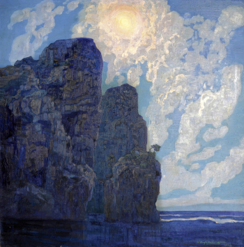 Эрменехильдо Англада Камараса. Ноктюрн. Кала Мурта. Холст, масло. 108х108. 1933. Частная коллекция.