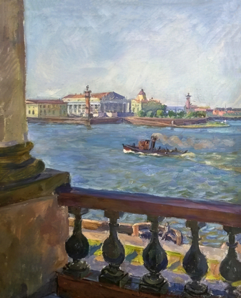Осмёркин Александр Александрович. Из окон Эрмитажа. Холст, масло. 85х66. 1945. Государственный музей А.С.Пушкина.