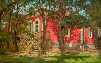 Виноградов Сергей Арсеньевич. Красная дача. Холст, масло. 49х79. 1917. Государственный художественный музей Алтайского края.