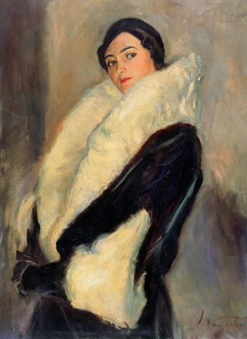 Иван Вавпотич. Рут в мехах. Холст, масло. 1922. Национальная галерея Словении.