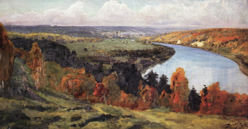 Поленов Василий Дмитриевич. Долина Оки. Холст, масло. 44х86. 1902. Ульяновский областной художественный музей.