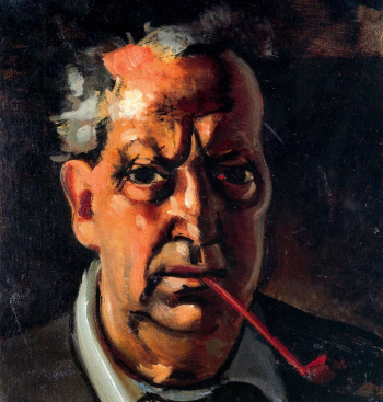 Андре Дерен. Автопортрет с трубкой. Холст, масло. 1953. Частное собрание.