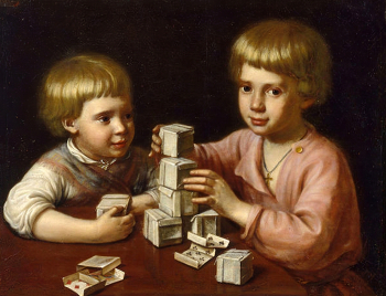 Павлов Капитон Степанович. Играющие дети. Холст, масло. 51х63. 1837. Псковский государственный объединенный историко-архитектурный и художественный музей-заповедник.