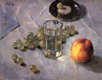 Петров-Водкин Кузьма Сергеевич. Виноград. Холст, масло. 37х48. 1938. Государственный Русский музей.