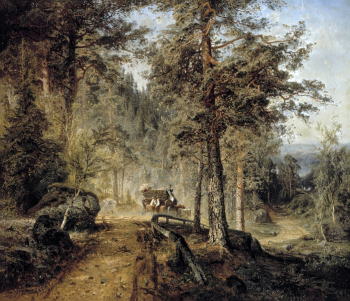 Густав Вернер Холмберг. Дорога в Хяме. Холст, масло. 103х88. 1860. Атенеум (Хельсинки).