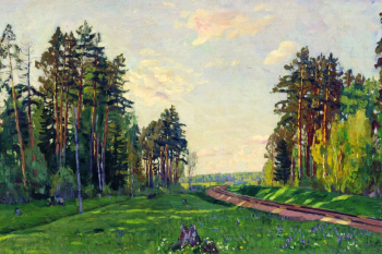 Жуковский Станислав Юлианович. Дорога. Холст, масло. 44х66. Художественный музей имени Махарбека Туганова.