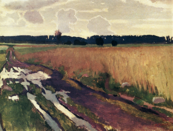 Рылов Аркадий Александрович. Грязная дорога. Холст, масло. 40х51. 1928. Государственная Третьяковская галерея.