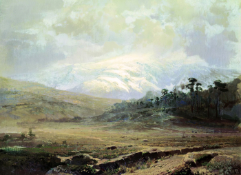 Васильев Фёдор Александрович. Крымские горы зимой. Холст, масло. 32х43. 1871-1873. Государственная Третьяковская галерея.