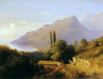 Лагорио Лев Феликсович. Крымский пейзаж. Холст, масло. 96х132. 1891. Астраханская государственная картинная галерея имени П.М.Догадина.