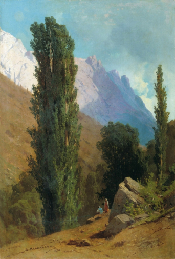 Мещерский Арсений Иванович. Крымский пейзаж. Холст, масло. 63х42. 1870. Частная коллекция.
