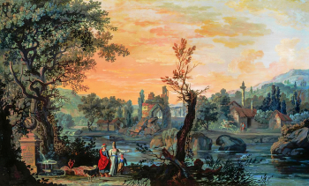 Петров Василий Петрович. Вид Тавриды. Доска, масло. 40х65. 1791. Саратовский государственный художественный музей имени А.Н.Радищева.