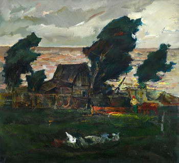 Никольский Анатолий Николаевич. Ветер. Холст, масло. 73х80. 1960-е. Новосибирский государственный художественный музей.