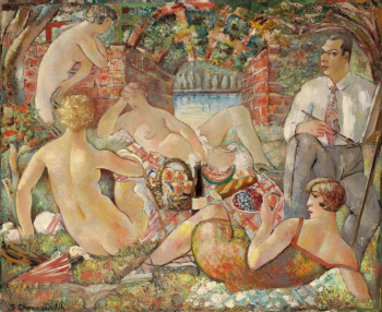 Сава Шуманович. Обед на траве. Холст, масло. 163х202. 1927. Мемориальная коллекция Павле Белянски.
