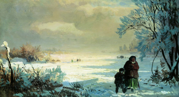 Васильев Фёдор Александрович. Зима. Холст, масло. 1871. Государственная Третьяковская галерея.