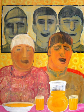 Шеин Николай Фёдорович. Застолье. Холст, масло. 87,5х67,5. 1976. Тольяттинский художественный музей.