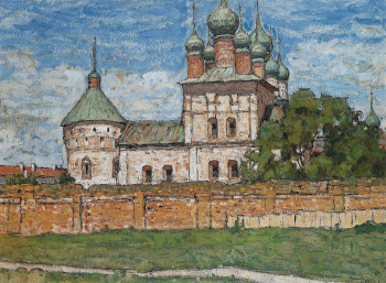 Петровичев Пётр Иванович. Уголок Ростовского Кремля. Холст, масло. 51х69. 1899. Киевский музей русского искусства.