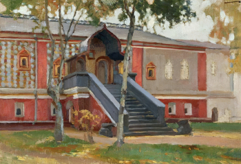 Хохряков Николай Николаевич. Палаты бояр Романовых в Костроме. Холст, масло. 29,5х43. 1912. Вятский художественный музей имени В.М. и А.М. Васнецовых.