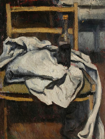 Бессонов Игорь Борисович. Натюрморт с бутылкой вина. Холст, масло. 79х59. 1971. Новокузнецкий художественный музей.