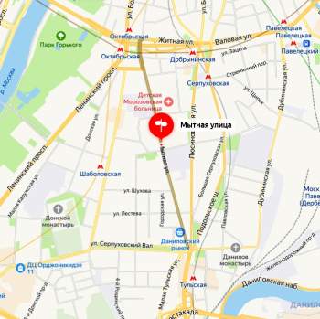 Мытная улица в Москве на Яндекс Карте