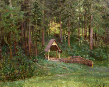 Васнецов Аполлинарий Михайлович. Родник в лесу. Холст, масло. 53,6х66,9. 1910-е. Ярославский художественный музей.