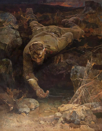 Котов Геннадий Михайлович. Родник. Холст, масло. 187х147. 1967. Волгоградский музей изобразительных искусств имени И.И.Машкова.