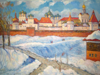 Колбеев Иван Сергеевич. Ростов Великий зимой. Холст, масло. 83х120. 20 век. Новомосковский историко-художественный музей.
