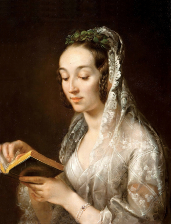 Рафал Хадзевич. Невеста с книгой. Холст, масло. 64х50,5. 1835. Национальный музей в Кельце.
