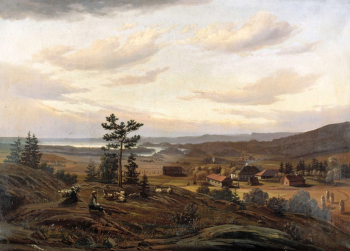 Кнуд Гельмюден Булл (Булль). Вестре Акер. Холст, масло. 65,3х100,7. 1836. Музей Осло.