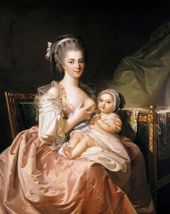 Жан-Лоран Монье. Молодая мать. Холст, масло. Около 1770-1780. Частная коллекция.