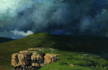 Ярошенко Николай Александрович. Тучи в горах. Холст, масло. 1880. Полтавский областной художественный музей имени Николая Ярошенко.