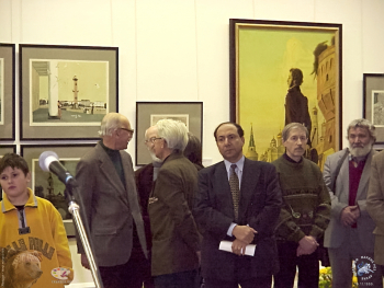 Выставка `Болдинская осень` в ЦДХ. 1999.. Вернисаж выставки