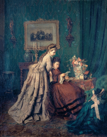 Альфредо Кейль (Альфреду Кейл). Чтение письма. Холст, масло. 1874. Национальный музей современного искусства (Лиссабон).