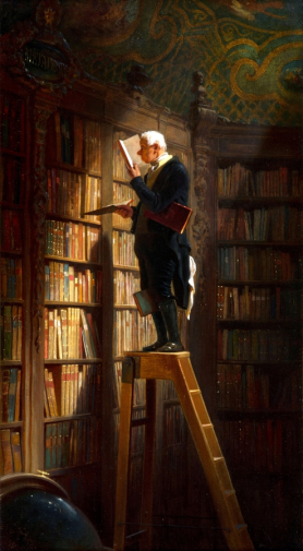 Карл Шпицвег. Книжный червь. Холст, масло. 24х21. 1851. Музей Громанна.