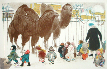 Верблюды. Серия `Зоопарк`.