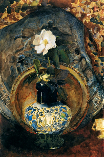 Врубель Михаил Александрович. Шиповник. Бумага, акварель. 24х16. 1884. Киевский музей русского искусства.