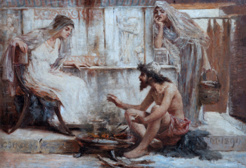 Бела Чикош-Сесия. Пенелопа. Холст, масло. 1894. Современная галерея (Загреб).