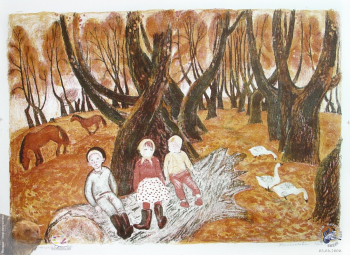 В старой аллее. Серия `Совхоз Курсаково`.