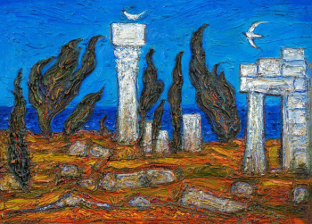 Рябчук Александр Андреевич. Херсонес. Холст, масло. 75,5х55. 1990-е. Дальневосточный художественный музей.