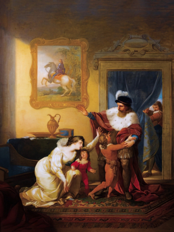Франциско Виейра де Матос. Обращение Инес де Кастро. Холст, масло. 1802. Культургест (Лиссабон).