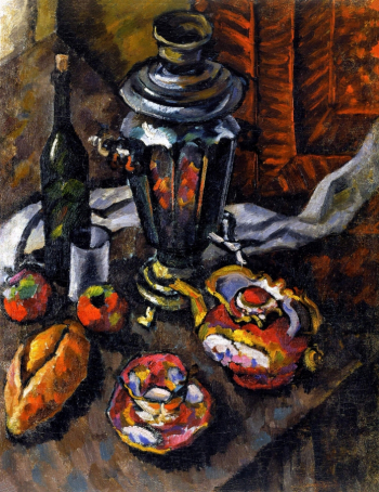 Крамаренко Лев Юрьевич. Натюрморт с самоваром. Холст, масло. 90х79. 1929. Национальный художественный музей (Киев).