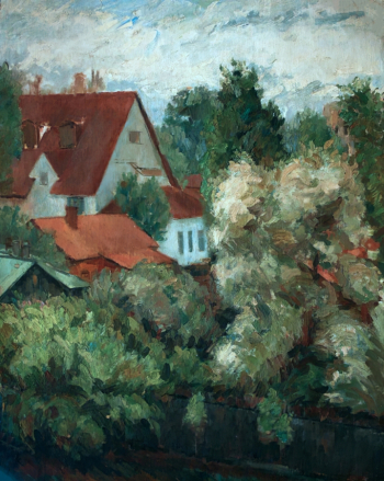 Морозов Александр Иванович. Цветёт черёмуха. Холст, масло. 99,5х77,5. 1938. Ивановский областной художественный музей.