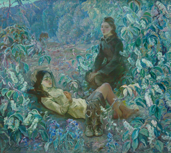 Хаертдинов Маснави Хаертдинович. Черёмуха цветёт. Холст, масло. 88х100. 1980. Государственный музей изобразительных искусств Республики Татарстан.