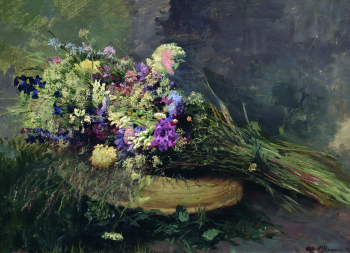 Ярошенко Николай Александрович. Полевые цветы. Холст, масло. 1889. Кисловодский мемориальный музей-усадьба художника Н.А.Ярошенко.