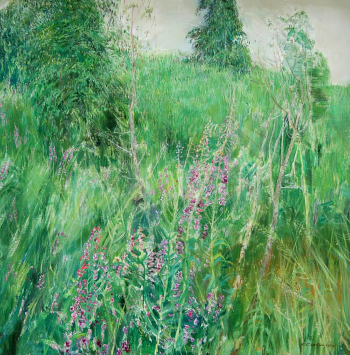 Славин Ким Николаевич. Высокие травы. Холст, масло. 80х80. 1974. Музей изобразительных искусств Кузбасса.