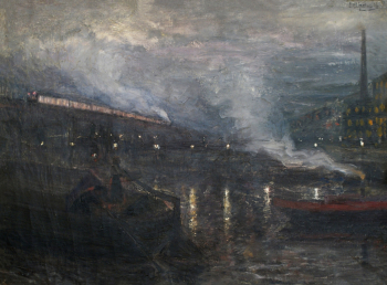 Альперович Лев (Лейба) Абрамович. Вечерний Берлин. Холст, масло. 1906-1909. Национальный художественный музей Республики Беларусь.
