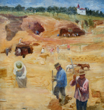 Альперович Лев (Лейба) Абрамович. Каменоломня. Холст, масло. Начало 20 века. Национальный художественный музей Республики Беларусь.