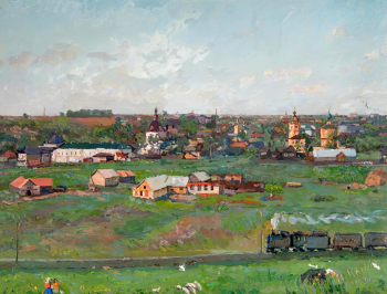 Копин Иван Сергеевич. Переславль-Залесский. Картон, масло. 48х63. 1957. Новоуренгойский городской музей изобразительных искусств.