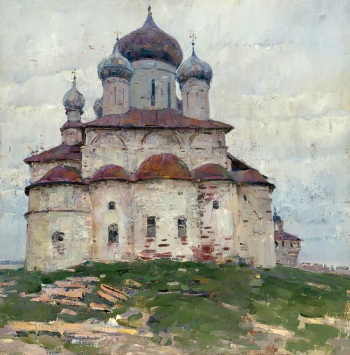 Куликов Виктор Петрович. Переславль-Залесский. Холст, масло. 61х60. 1958. Московский музей современного искусства.