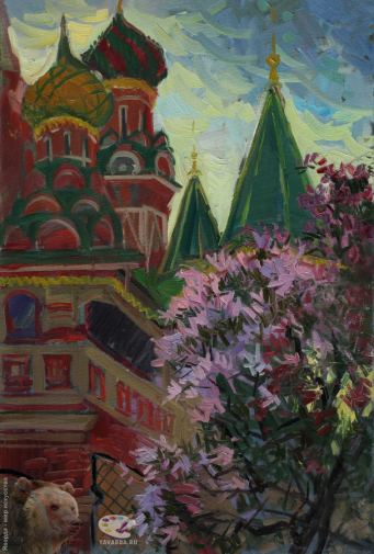 Захаркина Анна Владимировна. Покровский собор. Холст, масло. 70х50. 2018. Авторское собрание.