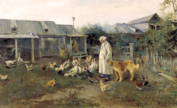 Степанов Алексей Степанович. Утренний привет. Холст, масло. 61х99. 1897. Псковский государственный объединенный историко-архитектурный и художественный музей-заповедник.